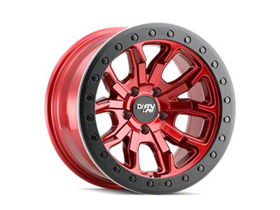Dirty Life DT-1 Crimson Candy Red 6-Lug Wheel; 17x9; -12mm Offset (24-25 Ranger)