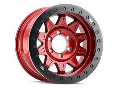 Dirty Life Roadkill Race Crimson Candy Red Beadlock 6-Lug Wheel; 17x9; -14mm Offset (99-06 Sierra 1500)
