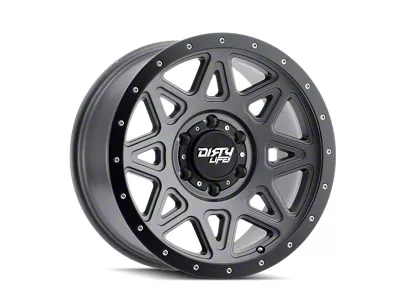Dirty Life Theory Satin Gunmetal 6-Lug Wheel; 17x9; -12mm Offset (23-25 Canyon)
