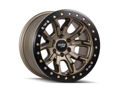 Dirty Life DT-1 Matte Gold 6-Lug Wheel; 17x9; -12mm Offset (23-24 Colorado)