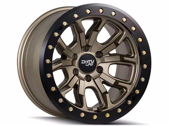 Dirty Life DT-1 Satin Gold 6-Lug Wheel; 17x9; -38mm Offset (23-24 Colorado)