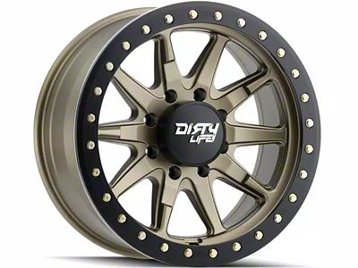 Dirty Life DT-2 Satin Gold 6-Lug Wheel; 17x9; -12mm Offset (23-24 Colorado)