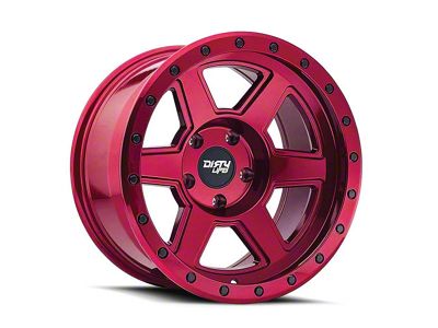 Dirty Life Compound Crimson Candy Red 5-Lug Wheel; 22x10; -12mm Offset (05-11 Dakota)