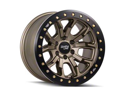 Dirty Life DT-1 Satin Bronze 8-Lug Wheel; 17x9; -12mm Offset (23-25 F-250 Super Duty)