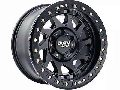 Dirty Life Enigma Race Matte Black 6-Lug Wheel; 17x9; -38mm Offset (14-18 Sierra 1500)