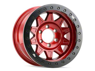 Dirty Life Roadkill Race Crimson Candy Red Beadlock 8-Lug Wheel; 17x9; -14mm Offset (07-10 Sierra 2500 HD)