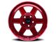 Dirty Life Compound Crimson Candy Red 8-Lug Wheel; 22x11; -25mm Offset (07-10 Silverado 3500 HD SRW)
