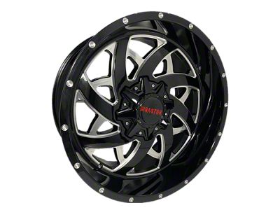 Disaster Offroad D94 Gloss Black Milled 6-Lug Wheel; 20x10; -12mm Offset (99-06 Sierra 1500)