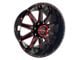 Disaster Offroad D04 Gloss Black with Candy Red Milled 6-Lug Wheel; 20x10; -12mm Offset (23-24 Colorado)