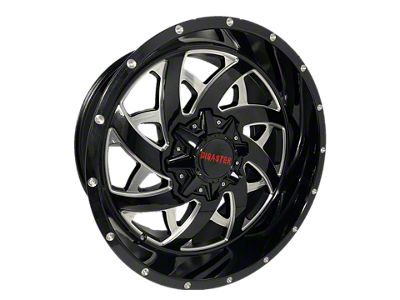 Disaster Offroad D94 Gloss Black Milled 6-Lug Wheel; 20x10; -12mm Offset (21-24 F-150)