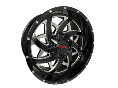 Disaster Offroad D94 Gloss Black Milled 6-Lug Wheel; 20x10; -12mm Offset (21-24 F-150)