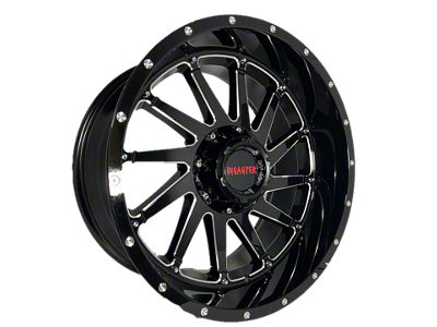 Disaster Offroad D01 Gloss Black Milled 6-Lug Wheel; 20x10; -12mm Offset (19-25 RAM 1500)