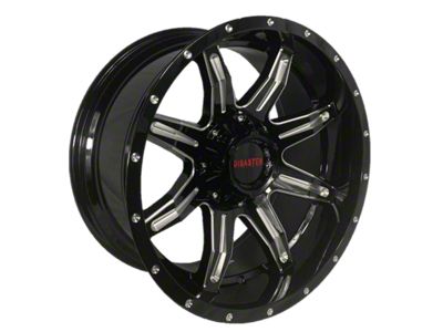 Disaster Offroad D02 Gloss Black Milled 6-Lug Wheel; 20x10; -12mm Offset (19-25 RAM 1500)