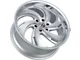 DNK Street 702 Brushed Face Silver Milled with Stainless Lip 6-Lug Wheel; 22x9.5; 25mm Offset (07-13 Sierra 1500)