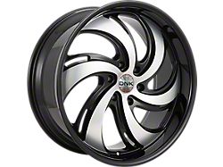 DNK Street 702 Gloss Black Machined Face 6-Lug Wheel; 22x9.5; 25mm Offset (07-13 Sierra 1500)