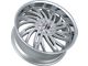 DNK Street 701 Brushed Face Silver with Stainless Lip 6-Lug Wheel; 24x10; 30mm Offset (07-13 Silverado 1500)