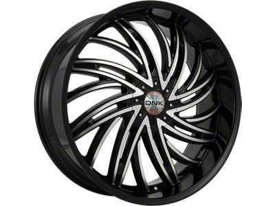 DNK Street 701 Gloss Black Machined Face 6-Lug Wheel; 24x10; 30mm Offset (07-13 Silverado 1500)