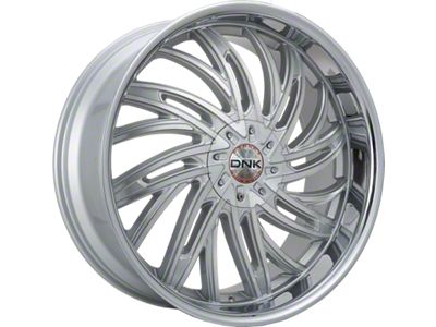 DNK Street 701 Brushed Face Silver with Stainless Lip 6-Lug Wheel; 24x10; 30mm Offset (07-14 Tahoe)