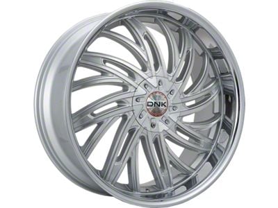 DNK Street 701 Brushed Face Silver with Stainless Lip 6-Lug Wheel; 24x10; 30mm Offset (15-20 F-150)