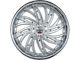 DNK Street 701 Brushed Face Silver with Stainless Lip 6-Lug Wheel; 24x10; 30mm Offset (15-20 F-150)