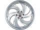 DNK Street 702 Brushed Face Silver Milled with Stainless Lip 6-Lug Wheel; 22x9.5; 25mm Offset (23-24 Colorado)