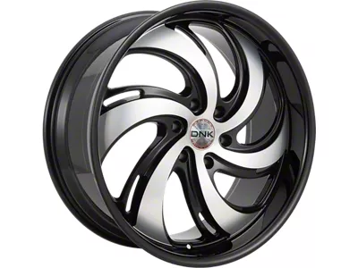 DNK Street 702 Gloss Black Machined Face 6-Lug Wheel; 24x10; 25mm Offset (19-23 Ranger)