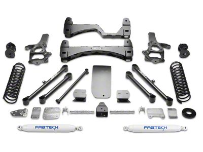 Fabtech 6-Inch Basic Suspension Lift Kit with Shocks (13-18 4WD RAM 1500 w/o Air Ride Suspension)