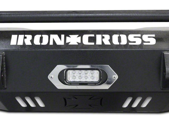 Iron Cross Automotive Center Light Bracket with 6-Inch LED Light Bar for Iron Cross HD Base Front Bumper