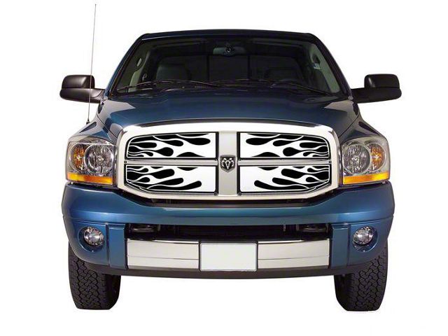 Putco Flaming Inferno Upper Replacement Grilles; Polished (06-08 RAM 1500)