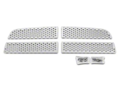 Putco Punch Design Upper Overlay Grilles; Polished (09-12 RAM 1500)