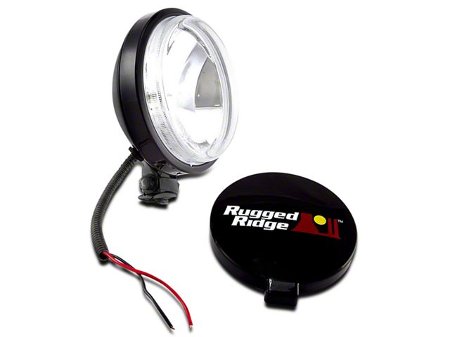 Rugged Ridge 6-Inch Slim Halogen Fog Light; Single (Universal; Some Adaptation May Be Required)