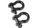 Rugged Ridge 7/8-Inch D-Ring Shackles; Black 