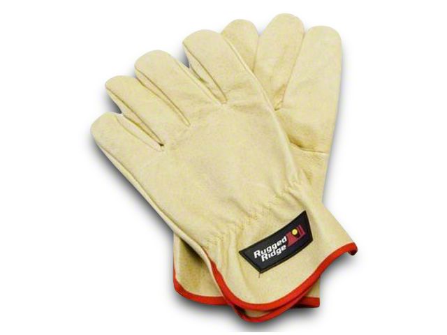 Rugged Ridge Recovery Gloves; Leather