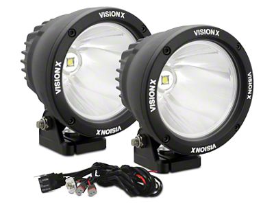 Vision X 4.50-Inch LED Cannon; 1,000-Foot Range; Spot Beam; Pair (Universal; Some Adaptation May Be Required)