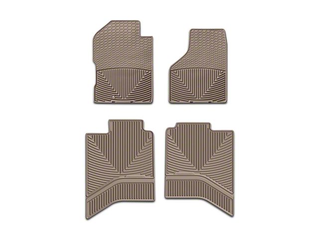 Weathertech All-Weather Front and Rear Rubber Floor Mats; Tan (02-18 RAM 1500 Quad Cab, Crew Cab)