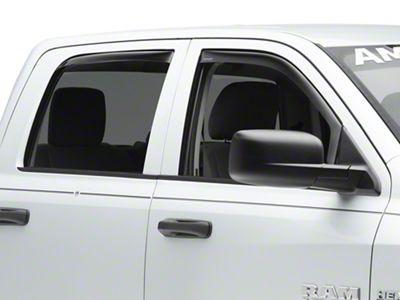 Weathertech Side Window Deflectors; Front and Rear; Dark Smoke (09-18 RAM 1500 Quad Cab, Crew Cab)
