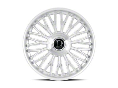 Dolce Luxury Lusso Glossy Silver Brush Face Stainless Lip 6-Lug Wheel; 24x10; 25mm Offset (07-14 Tahoe)