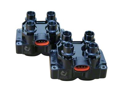 Dragon Fire Performance Ignition Coil Packs; Black (97-99 4.6L F-150)