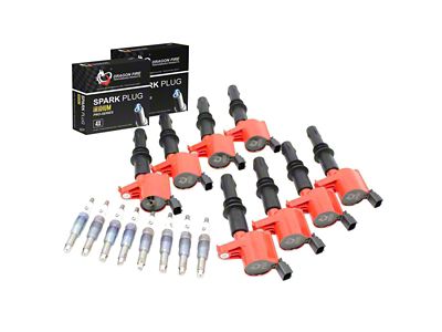 Dragon Fire Performance Ignition Tune Up Kit; Black (05-Early 08 5.4L F-150)