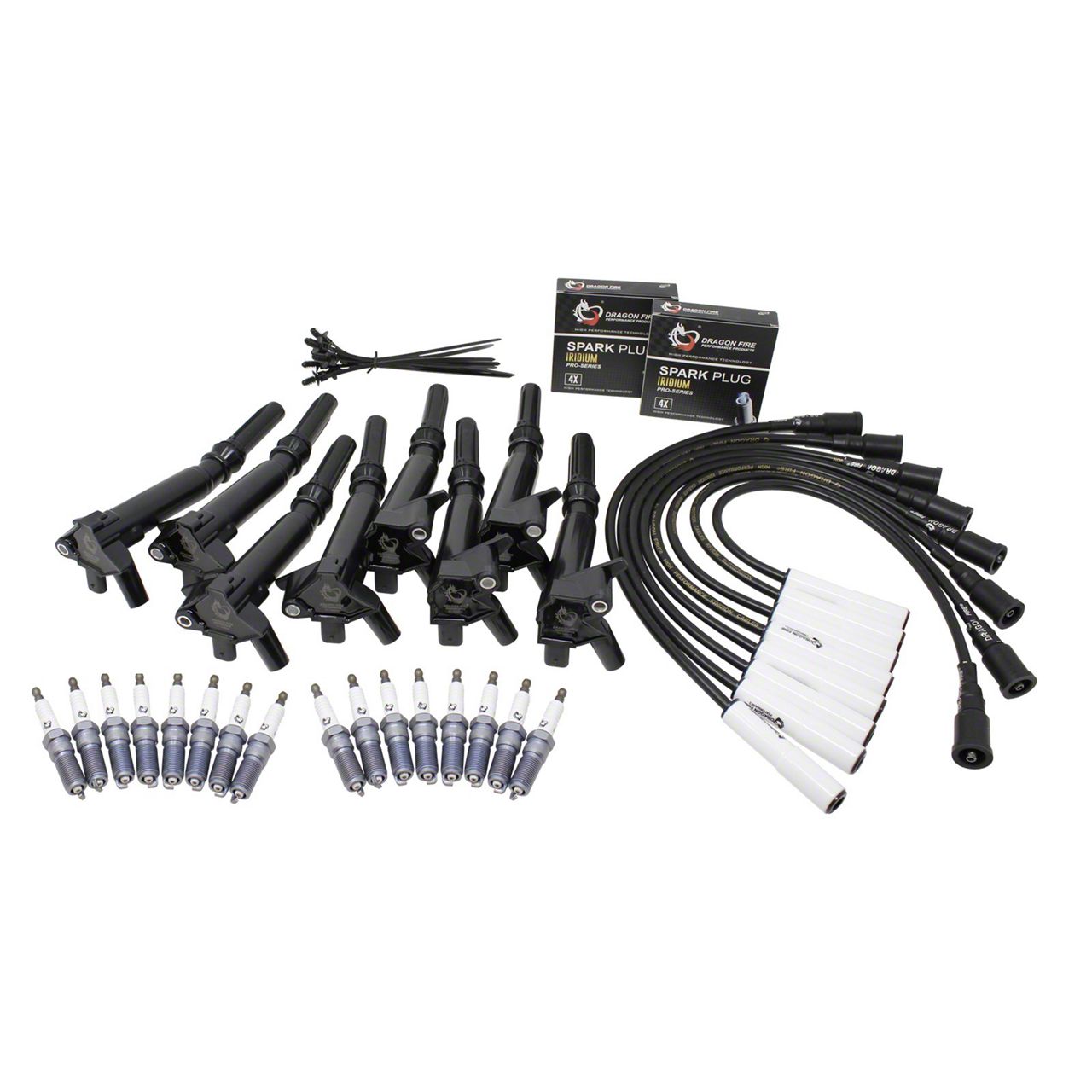Dragon Fire Performance F250 Super Duty Ignition Tune Up Kit; Black