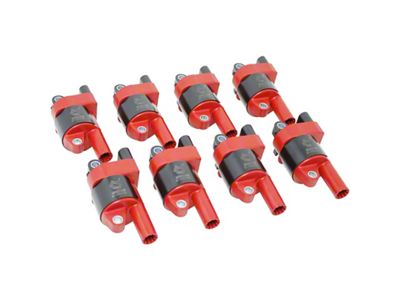 Dragon Fire Performance Ignition Coil Packs; Red (07-13 V8 Sierra 1500 w/ Round Coils)
