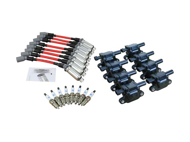 Dragon Fire Performance Ignition Tune Up Kit; Black (14-18 V8 Sierra 1500 w/ Square Coils)