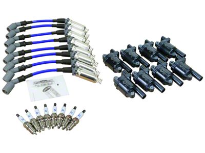 Dragon Fire Performance Ignition Tune Up Kit; Black (14-18 V8 Sierra 1500 w/ Round Coils)