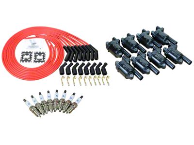 Dragon Fire Performance Ignition Tune Up Kit; Black (07-13 V8 Sierra 1500 w/ Square Coils)