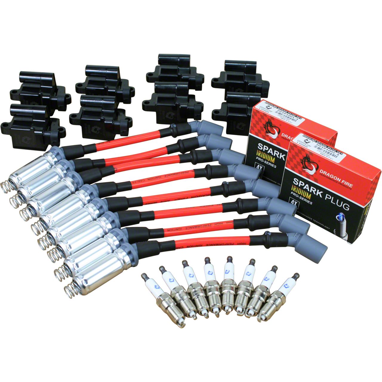 thumbnail image 2 of Dragon Fire Performance Tune Up Ignition Coil Pack And Spark Plug Wire Set For 2001-2009 Chrysler Town And Country Pacifica Dodge Caravan Grand Caravan 3 3l 3 8 2 of 11