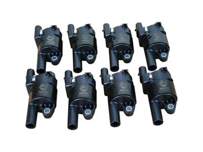 Dragon Fire Performance Ignition Coil Packs; Black (07-14 V8 Tahoe w/ Round Coils)