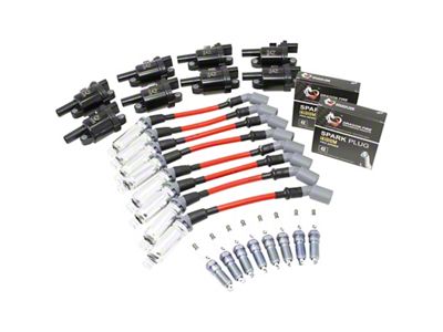 Dragon Fire Performance Ignition Tune Up Kit; Black (15-20 V8 Tahoe w/ Square Coils)