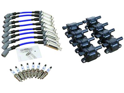 Dragon Fire Performance Ignition Tune Up Kit; Black (15-20 V8 Tahoe w/ Square Coils)