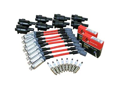 Dragon Fire Performance Ignition Tune Up Kit; Black (07-14 V8 Yukon w/ Round Coils)