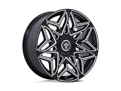 DUB Anomaly Gloss Black Milled 6-Lug Wheel; 24x10; 25mm Offset (07-13 Silverado 1500)